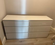White 6 Drawer Chest