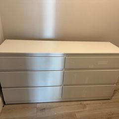 White 6 Drawer Chest