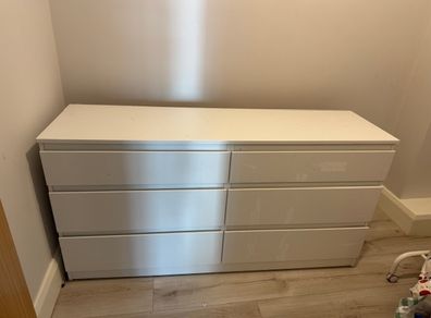 White 6 Drawer Chest