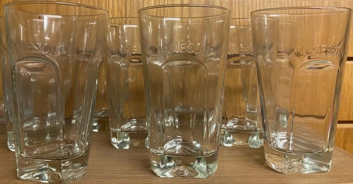 Jameson whiskey tall glasses brand new