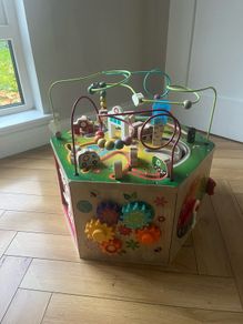 Large wooden activity cube excellent condition