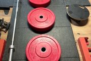 20kg Olympic Barbell + 4 X 25kg Olympic Weights.
