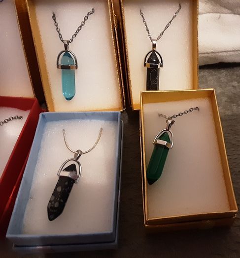 selection of more home made necklaces
