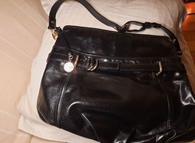 DKNY black leather bag
