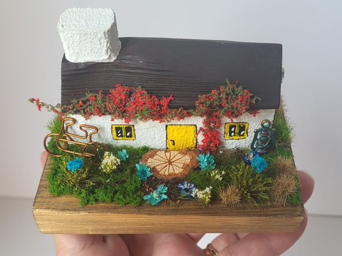 Handcrafted tiny wooden cottage