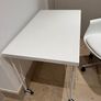 White desk armchair on wheels with attached cushion - Actona, Denmark Image 4