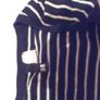 Black White Stripe Cardigan Image 2