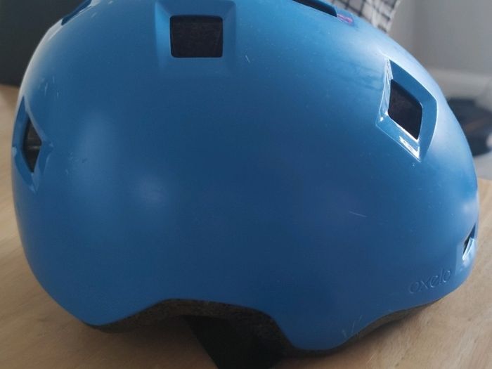 blue child toddler helmet 52-5 cm