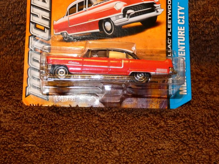 Matchbox 1955 Cadillac Fleetwood Red Body White Top 60th Anniversary Mbx Adventure City 2012