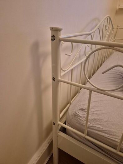 Daybed, white metal