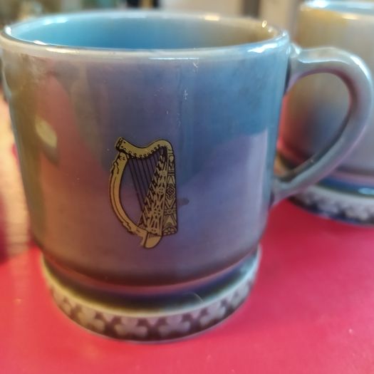 2 Irish Wade cups/ 3 inches high,one smaller diameter