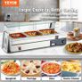 3Pan Commercial Food Warmer 3x12QT Electric Steam Table with Tempered Glass Cover  for Catering Restaurants Image 3