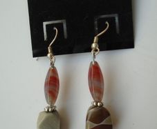 Handmade gemstone earrings, Agate earrings, Gemstone earrings