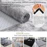 Large Grey Rugs Living Room 120x160cm Shaggy Carpet for Bedroom Washable Anti Slip Shaggy Soft Area Rug, Modern Fluffy Carpets Floor Mat Beside Carpet for Kids Living Room Image 2