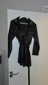 Leatherette Studded Dress Jacket