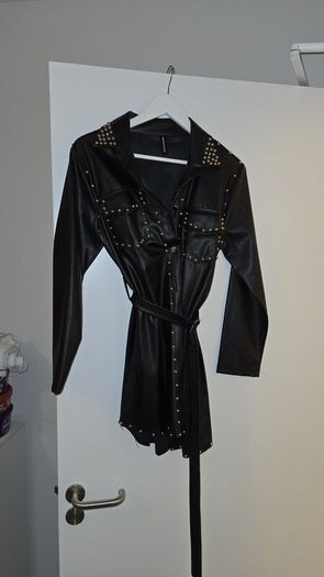Leatherette Studded Dress Jacket