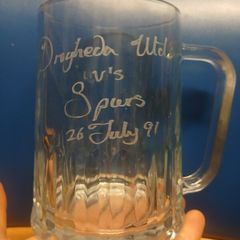 Drogheda United glass tankard