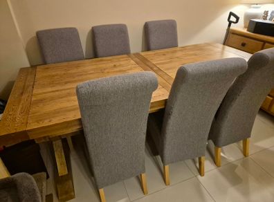 220cm-310cm Oak Extendable Dining Table
