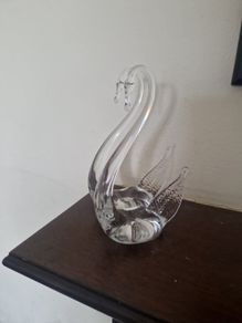 glass swans