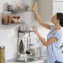 Floating Shelves Wall Mounted Shelf, Gray Paulownia Wood Wall Shelves, Wooden Shelves Set of 3 for Bedroom, Bathroom, Living Room, Kitchen, Home Office, Laundry room (FREE POSTAGE) Image 4