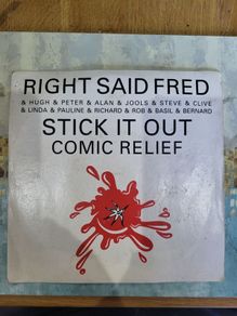 Right Said Fred and Friends Stick It Out Comic Relief 7 inch single
