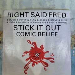 Right Said Fred and Friends Stick It Out Comic Relief 7 inch single