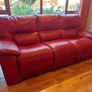 Burgundy Red 3-seater double-recliner couch Image 2