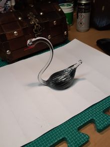 Swan glass ornament