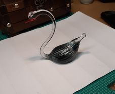 Swan glass ornament