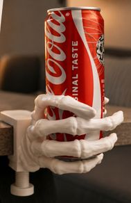 Skeleton Hand Cup Holder  Clamp-On Desk Drink Holder