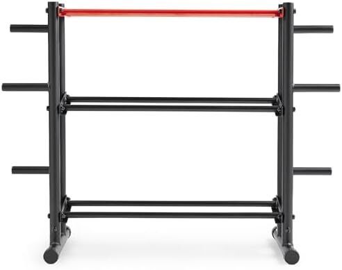 Health & Fitness Multi-Weight Storage Rack Stand for Dumbbells, Kettlebells, Olympic Weight Plates, Barbell and Medicine Ball, Heavy Duty Metal Strength Training Stand for Home Gym