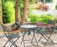 Folding Rattan Bistro Set