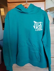Size M (12-14) Green hoodie