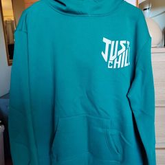 Size M (12-14) Green hoodie