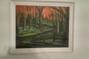 Framed Painting  -  Lovely Autumn Country Scene.