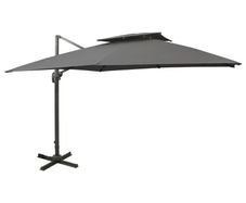 Cantilever Umbrella with Double Top 300x300 cm Anthracite