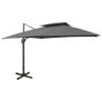 Cantilever Umbrella with Double Top 300x300 cm Anthracite Image 5