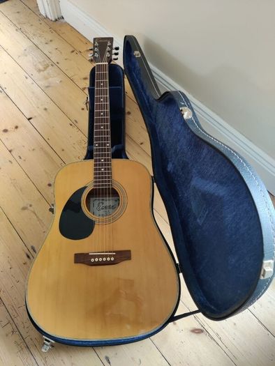 Encore W-265LH Left-Handed Acoustic Guitar Package - Case, Stand, Tuner & Strap