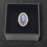 925 Vintage Sterling Silver Marquise Kyanite Ring Image 2