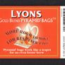 1999 Ireland 10 unit Lyons Tea Gold Blend Pyramid Bags with slogan "Lyons Tea - Now we're talking"  (ODS3) Call Card Used Image 2