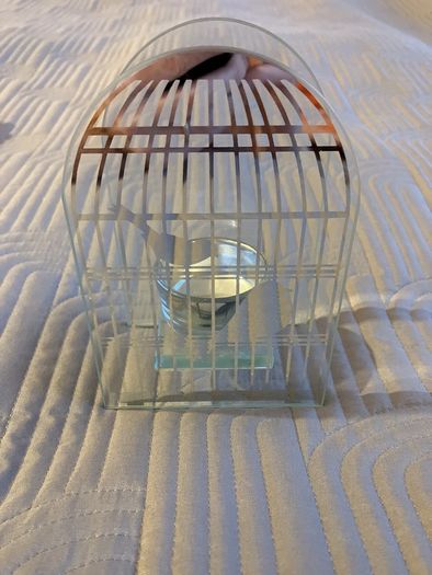 Beautiful Glass Bird Tealight holder