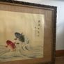 Very Large Vintage "The Carp Jumps Over the Dragon Gate" Painting on Silk Image 5