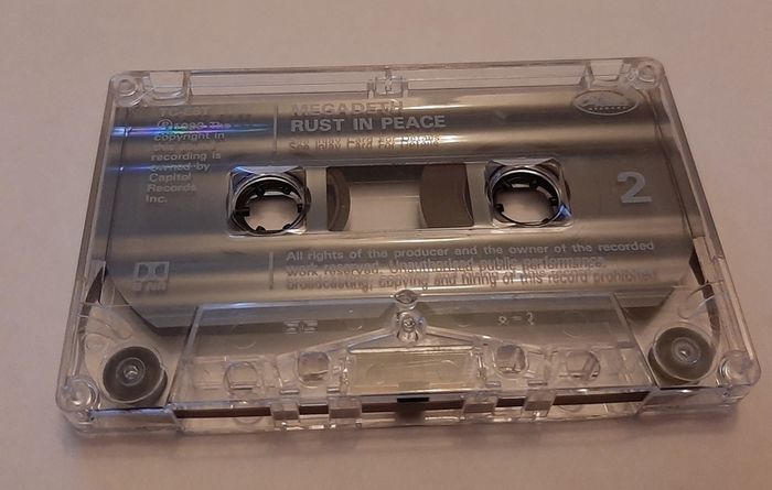 Megadeth rust in peace 1990 vintage tape
