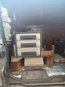 van storage and tool box
