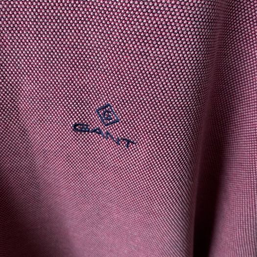 GANT Mens 4 Color Oxford Polo Shirt Pink Navy Contrast Trim Size 3XL