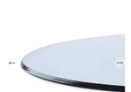 Large oval  glass top table sturdy and heavy 120cm  180 pls read description