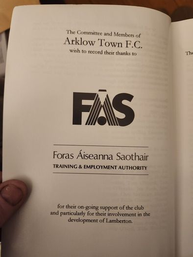 All For A Game.  A History Of  Arklow Town Football  Club 1948 -1998. Large Volume  First Edition Paperback In Very Good Condition.