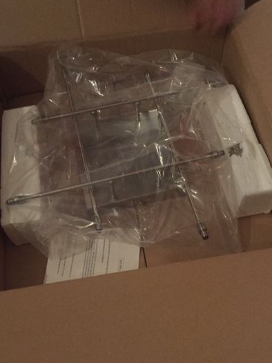 endon satin chrome ceiling light. 8 x20watt  bulbs. Lamps included. . See all photos. New in box.