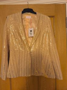 Gold sequin blazer