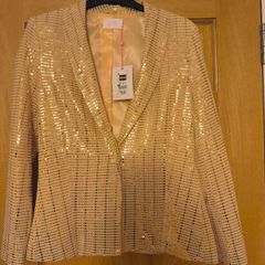 Gold sequin blazer